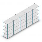 Vorteilsreihe Fachbodenregal Medium Duty 2000x5000x700 mm (hxbxt) 5 Ebenen blau