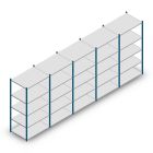 Vorteilsreihe Fachbodenregal Medium Duty 2000x5000x700 mm (HxBxT) 5 Ebenen blau