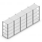 Vorteilsreihe Fachbodenregal Medium Duty 2000x5000x800 mm (hxbxt) 5 Ebenen anthrazit