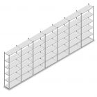Vorteilsreihe Fachbodenregal Medium Duty 3000x7000x400 mm (hxbxt) 6 Ebenen verzinkt