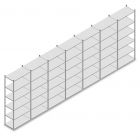Vorteilsreihe Fachbodenregal Medium Duty 2500x7000x500 mm (hxbxt) 6 Ebenen verzinkt