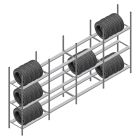 Vorteilsreihe Reifenregal Medium Duty 2000x4000x700 mm (HxBxT) 3 Ebenen
