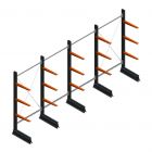 Vorteilsreihe leichte Kragarmregal einseitig 2000x4100x500 mm (hxbxt) 3 Ebenen