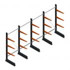 Vorteilsreihe leichte Kragarmregal einseitig 2000x4100x600 mm (hxbxt) 3 Ebenen