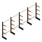 Vorteilsreihe leichte Kragarmregal einseitig 2000x5100x500 mm (hxbxt) 3 Ebenen