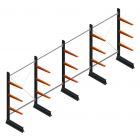 Vorteilsreihe leichte Kragarmregal einseitig 2000x5100x600 mm (hxbxt) 3 Ebenen