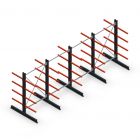 Vorteilsreihe Medium Duty Kragarmregal doppelseitig 2500x4000x600 mm (hxbxt) 4 Ebenen