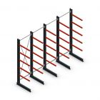 Vorteilsreihe Medium Draagarmregal einseitig 3000x4000x800 mm (hxbxt) 5 Ebenen