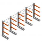 Vorteilsreihe Medium Duty Kragarmregal IT einseitig 1990x4800x800 mm (hxbxt) 3 Ebenen