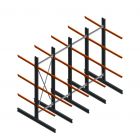 Vorteilsreihe schwere Kragarmregal doppelseitig 4000x4890x1200mm (hxbxt) 3 Ebenen