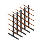 Vorteilsreihe schwere Kragarmregal beidseitig 5000x4100x1200mm (hxbxt) 4 Ebenen