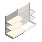 Wandregal Tego 1400x1000x570 mm (hxbxt) 3 Ebenen RAL9001 Anfangsregal