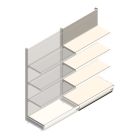 Wandregal Tego 1800x1000x470 mm (hxbxt) 4 Ebenen RAL9001 Anbauregal