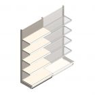 Wandregal Tego 2200x1000x470 mm (hxbxt) 5 Ebenen RAL9001 Anfangsregal