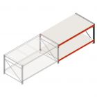 Arbeitstisch Weitspannregal zweilagig Anbauregal 1905x1000x900 mm (lxtxh) vormontierte Rahmen