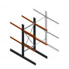 Schweres Kragarmregal doppelseitig 3000x1200x1200mm (hxbxt) 2 Ebenen Anfangsregal