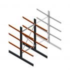 Schwere Kragarmregal beidseitig 3000x1500x1200 mm (hxbxt) 3 Ebenen Anfangsregal