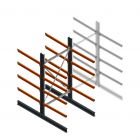 Schwere Kragarmregal doppelseitig 3000x1500x1200mm (hxbxt) 4 Ebenen Anfangsregal