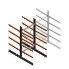 Schweres Kragarmregal beidseitig 3000x1500x1200mm (HxBxT) 4 Ebenen Grundregal