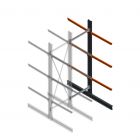 Schweres Kragarmregal doppelseitig 4000x1200x1200mm (hxbxt) 3 Ebenen Anbauregal