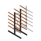 Schweres Kragarmregal beidseitig 4000x1200x1200mm (HxBxT) 5 Ebenen Grundregal