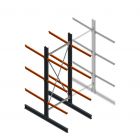 Schweres Kragarmregal beidseitig 4000x1500x1200mm (hxbxt) 3 Ebenen Anfangsregal