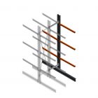 Schweres Kragarmregal doppelseitig 4000x800x1200mm (hxbxt) 3 Ebenen Anbauregal