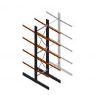 Schweres Kragarmregal doppelseitig 5000x1200x1200mm (hxbxt) 4 Ebenen Anfangsregal