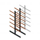 Schweres Kragarmregal doppelseitig 5000x1200x1200mm (hxbxt) 5 Ebenen Anfangsregal