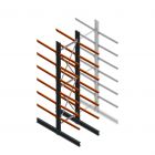 Schweres Kragarmregal doppelseitig 5000x1200x1200mm (hxbxt) 6 Ebenen Anfangsregal