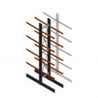 Schweres Kragarmregal doppelseitig 5000x800x1200mm (hxbxt) 4 Ebenen Anfangsregal