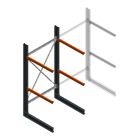 Schweres einseitiges Kragarmregal 3000x1500x1200 mm (HxBxT) 2 Ebenen Grundregal 345kg/Arm