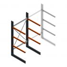 Schweres Kragarmregal einseitig 3000x1500x1200mm (hxbxt) 3 Ebenen Anfangsregal