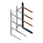 Schweres Kragarmregal einseitig 3000x800x1000 mm (HxBxT) 3 Ebenen Anbauregal