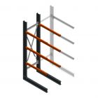 Schwere Kragarmregal einseitig 3000x800x1000mm (hxbxt) 3 Ebenen Anfangsregal