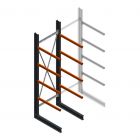 Schweres Kragarmregal einseitig 4000x1200x1200mm (hxbxt) 4 Ebenen Anfangsregal