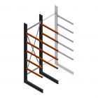 Schwere Kragarmregal einseitig 4000x1200x1000mm (hxbxt) 5 Ebenen Anfangsregal