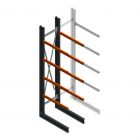 Schwerlast-Kragarmregal einseitig 4000x800x1000mm (hxbxt) 4 Ebenen Anfangsregal