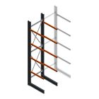 Schweres einseitiges Kragarmregal 5000x1200x1500mm (HxBxT) 4 Ebenen Grundregal