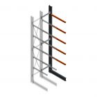 Schweres Kragarmregal einseitig 5000x800x1000mm (hxbxt) 5 Ebenen Anbauregal