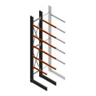 Schweres Kragarmregal einseitig 5000x800x1500mm (HxBxT) 5 Ebenen Grundregal