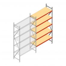 Weitspannregal AR 3000x1850x600 mm (hxbxt) 5 Ebenen verzinkt Anbauregal mit vormontierten Rahmen