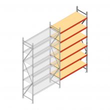 Weitspannregal AR 3000x1850x600 mm (hxbxt) 6 Ebenen verzinkt Anbauregal mit vormontierten Rahmen