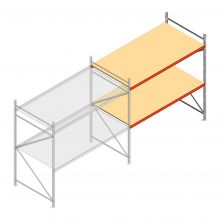 Weitspannregal AR 2500x2700x1200 mm (hxbxt) 2 Ebenen verzinkt Anbauregal mit vormontierten Rahmen