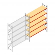 Weitspannregal AR 3000x2700x600 mm (hxbxt) 5 Ebenen verzinkt Anbauregal mit vormontierten Rahmen