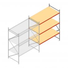 Weitspannregal AR 3000x2700x1200 mm (hxbxt) 3 Ebenen verzinkt Anbauregal mit vormontierten Rahmen