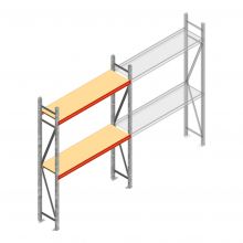Weitspannregal AR 2000x1610x500 mm (hxbxt) 2 Ebenen verzinkt Anfangsregal mit vormontierten Rahmen