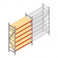 Weitspannregal AR 2250x1850x600 mm (hxbxt) 6 Ebenen verzinkt Anfangsregal mit vormontierten Rahmen