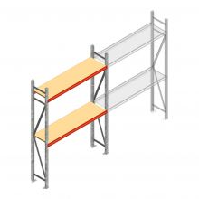 Weitspannregal AR 2500x1610x400 mm (hxbxt) 2 Ebenen verzinkt Anfangsregal mit vormontierten Rahmen