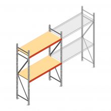 Weitspannregal AR 2500x1610x600 mm (hxbxt) 2 Ebenen verzinkt Anfangsregal mit vormontierten Rahmen
